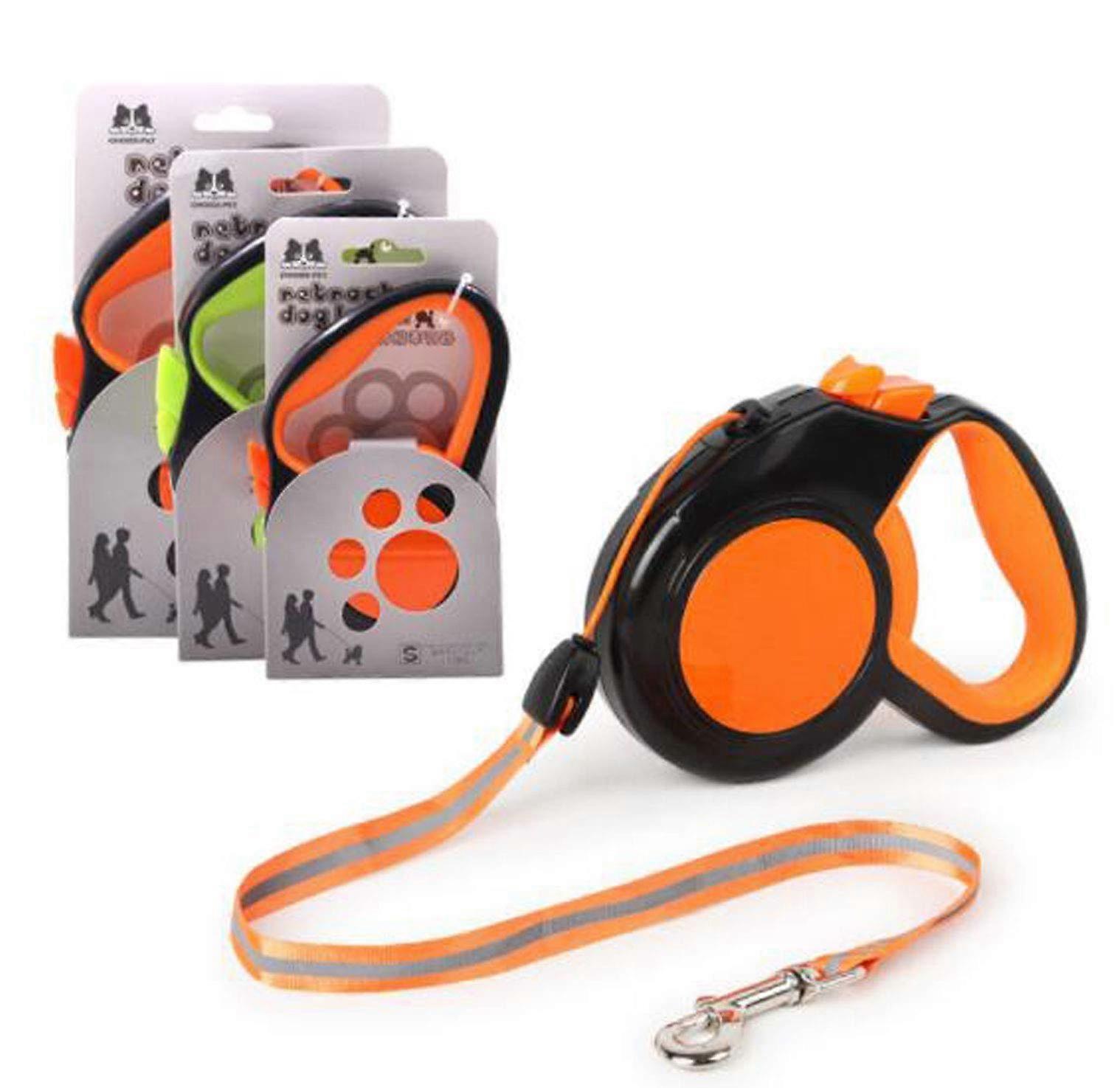 Retractable Reflective Dog Leash 26Ft for Small Medium Large Dogs with OneButton Brake Control