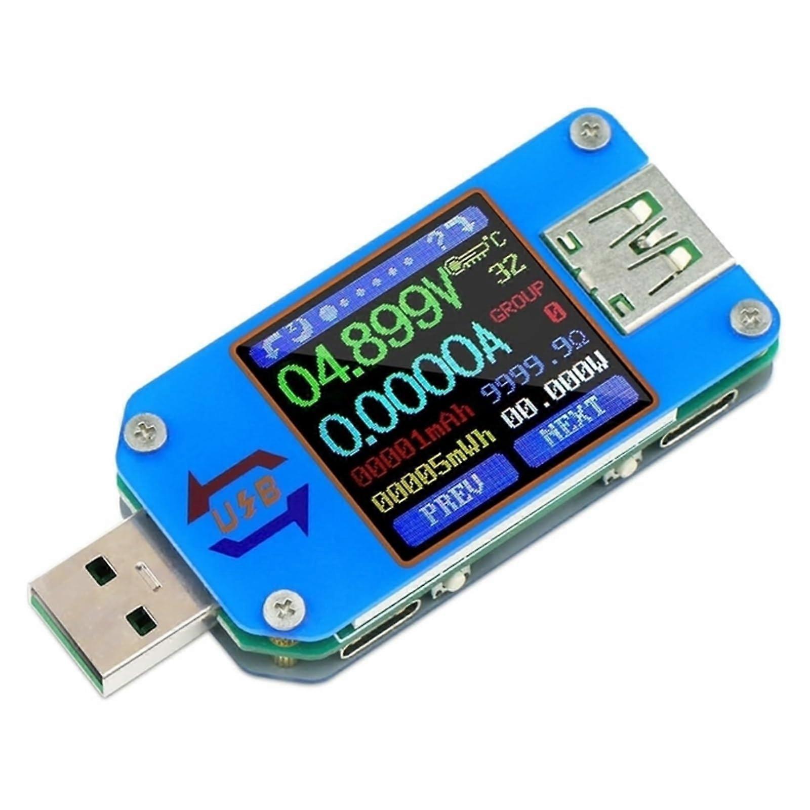 RD UM25 USB Voltmeter Ammeter TypeC  Precision Power Meter with LCD and Smart App Control