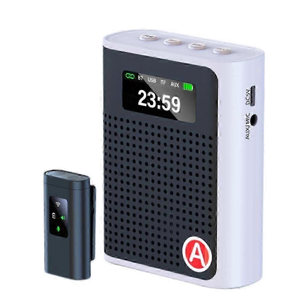Digital Display Wireless Collar Amplifier Little Bee Multi-Function Portable Speaker Amplifier for Teacher Tour Guide