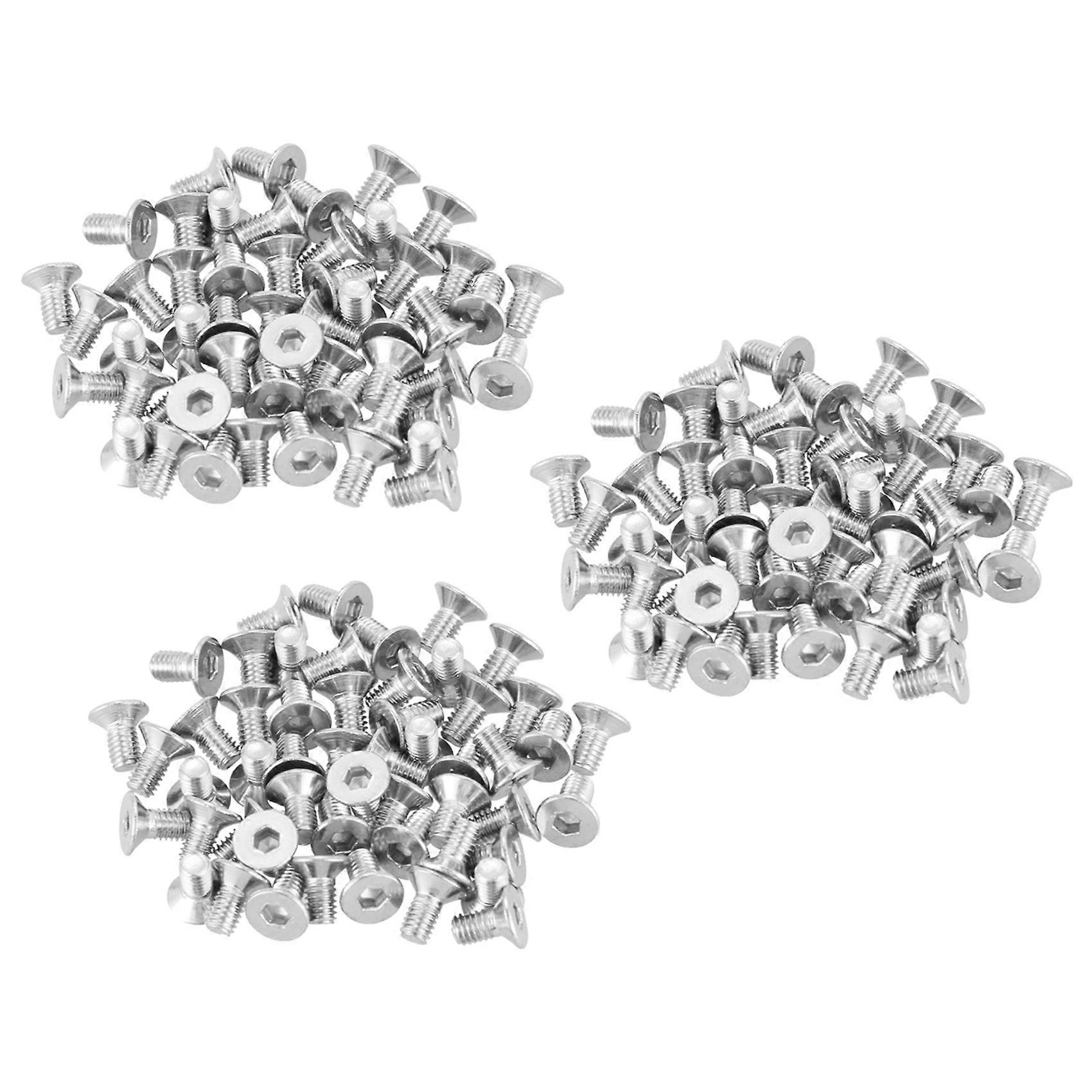 M3 x 6mm Hex Socket Countersunk Flat Head Screw Bolts 150Pcs
