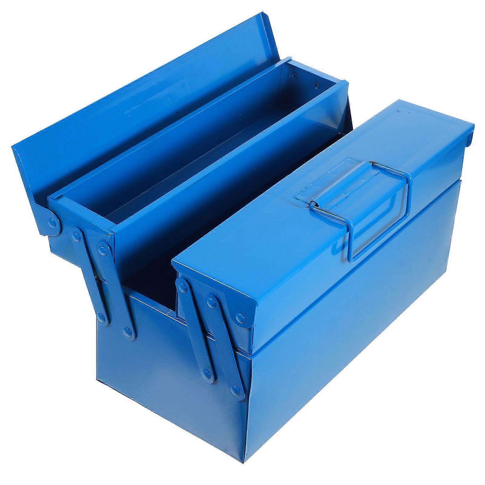Sturdy Tool Box Metal Tool Case Rectangular Shape Lockable Diy Enthusiast Workshop Use 1Set