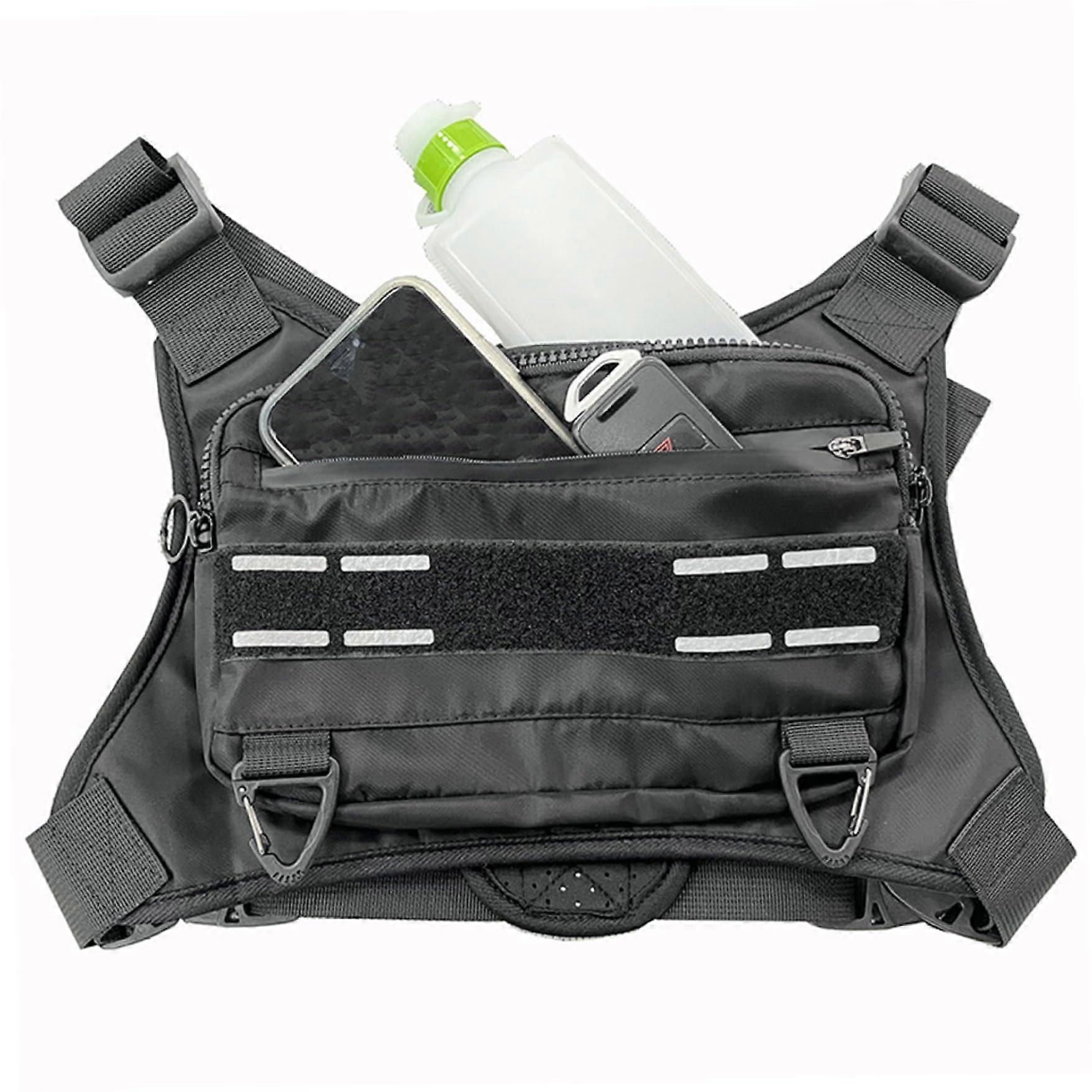 Running Hydration Vest Waterproof Chest Pack with Multiple Pockets Adjustable Breathable Design