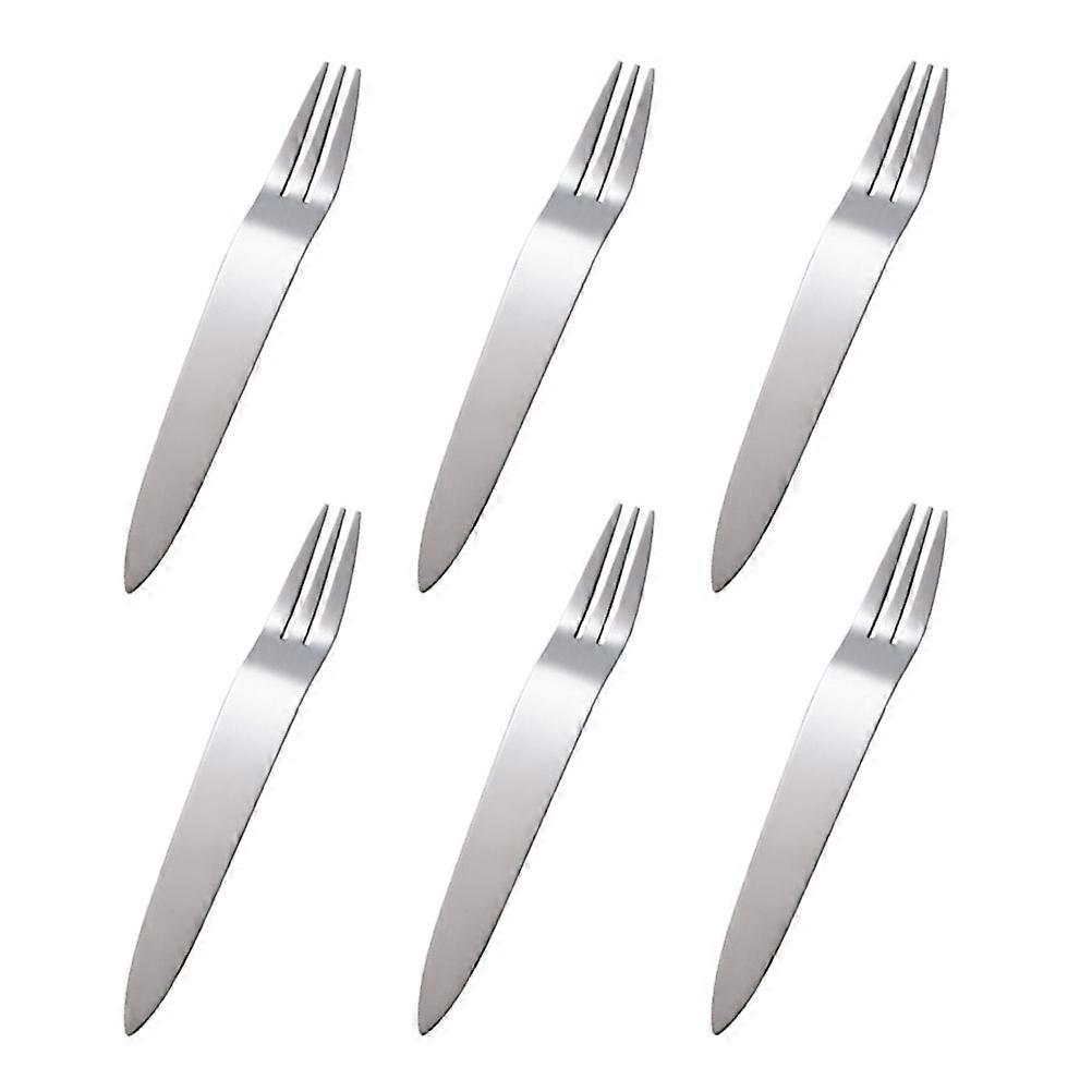 Flatware Dessert Cake Fork Salad Set 6Pcs Flatware Shape Designed For Home Cafe Restaurant With Feature