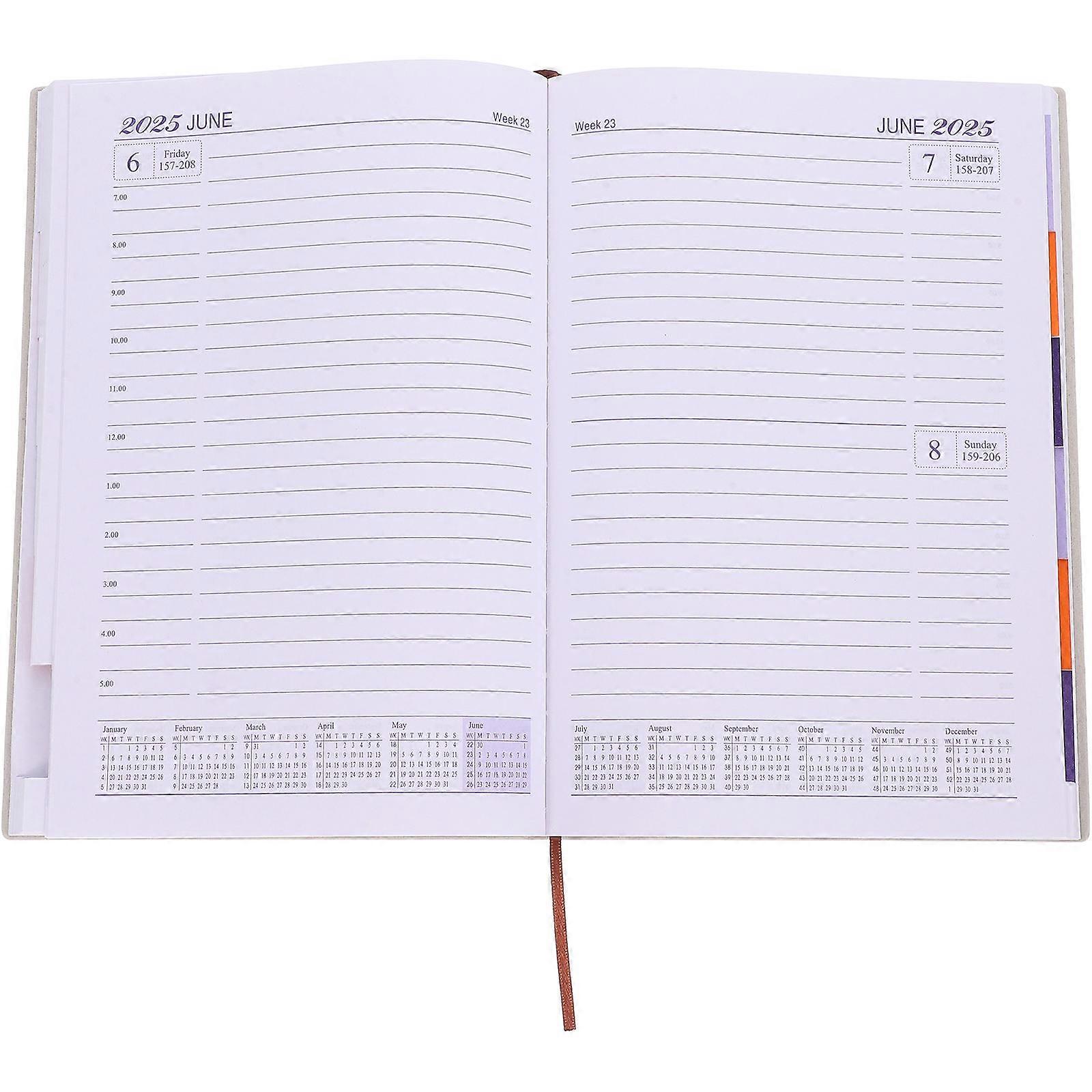 Daily Planner Notebook for Writing Use 5Pcs Black Multi-Function Planning Notepad