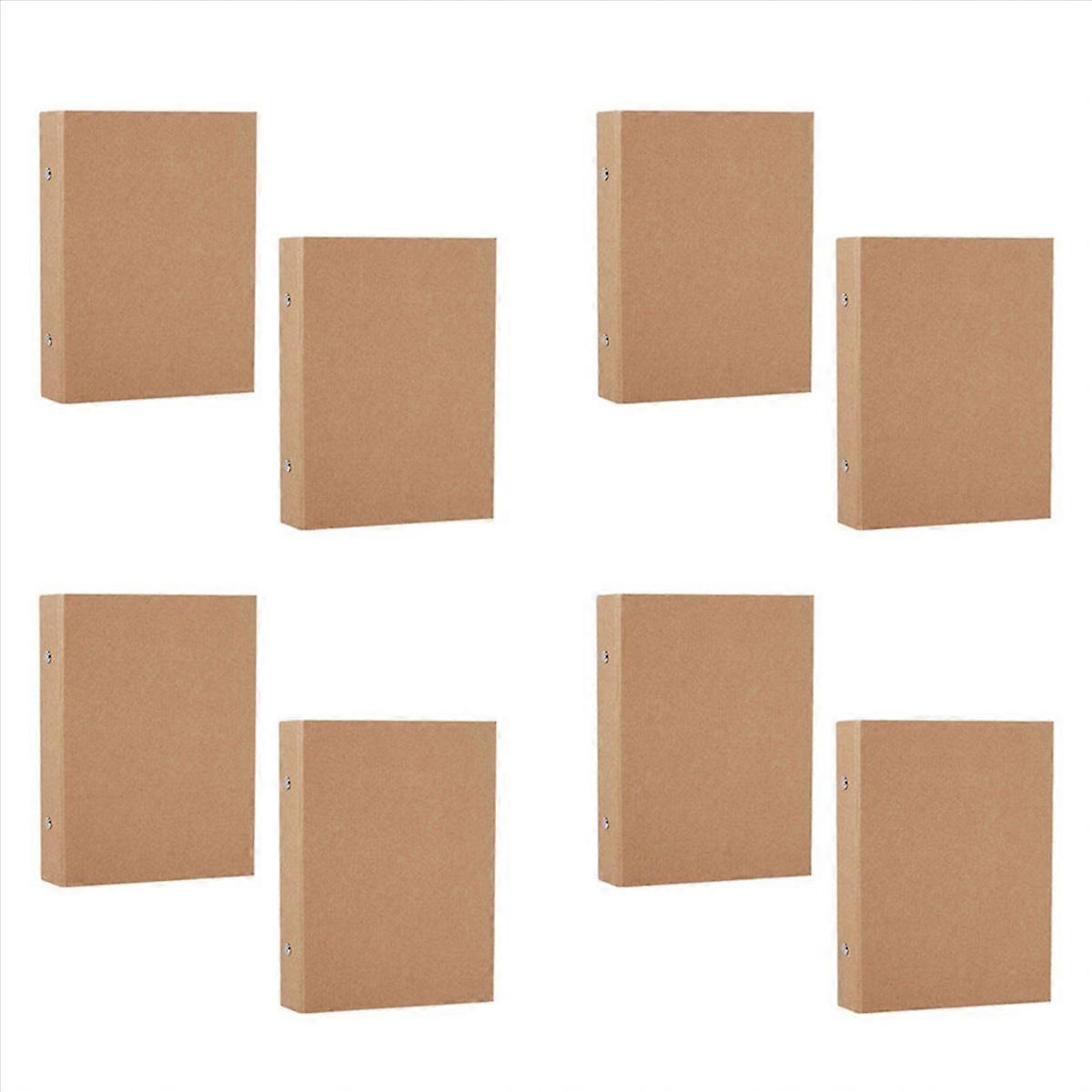 2Pcs A5 Refillable Ring Binder,A5 Kraft Paper Binder Tray