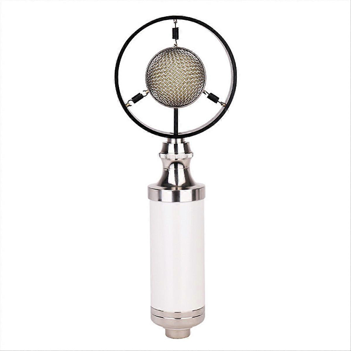 Condenser Wired Vintage Recording Studio Microphone White