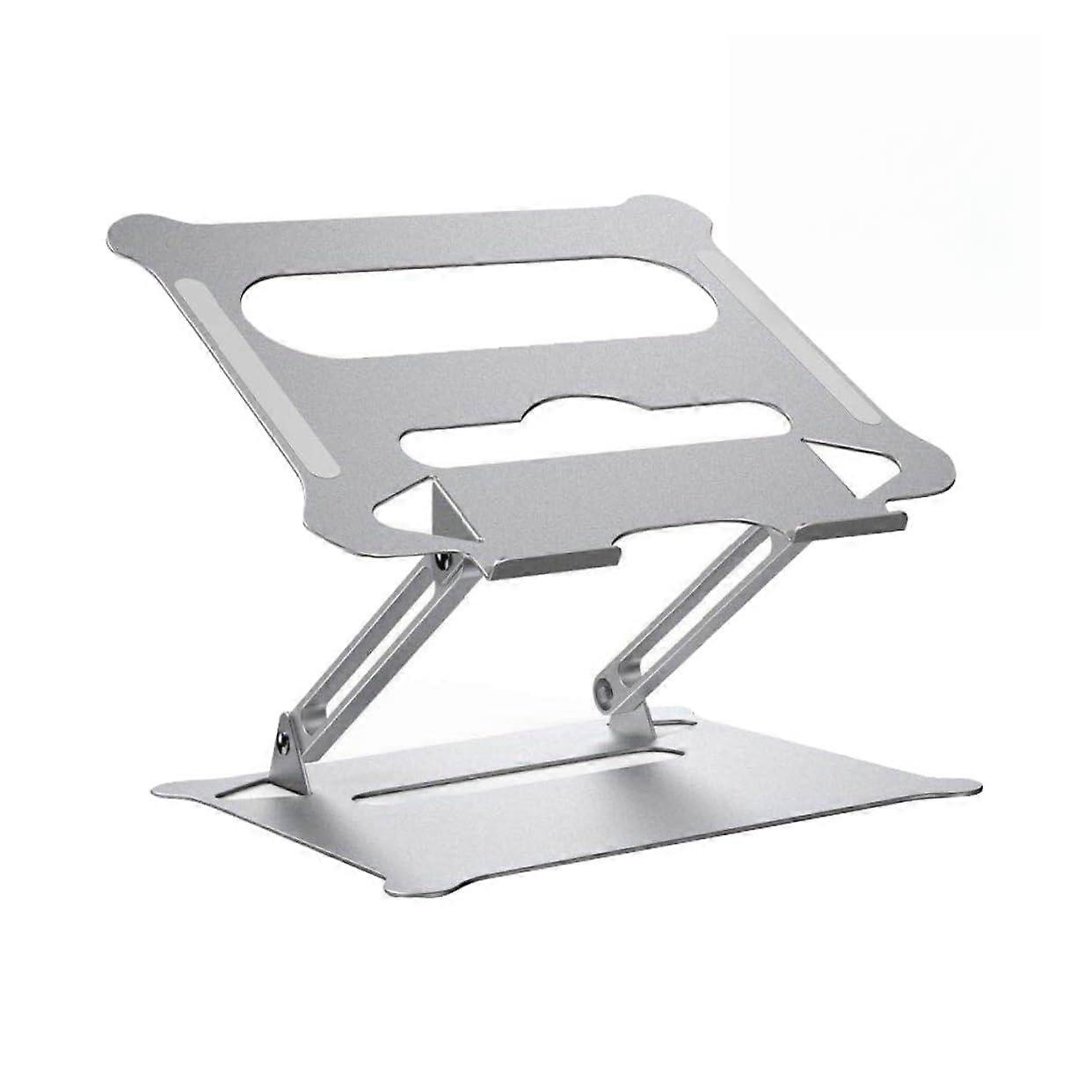 Aluminum Adjustable Laptop Stand with Foldable Pocket Design and Height Adjustable Riser