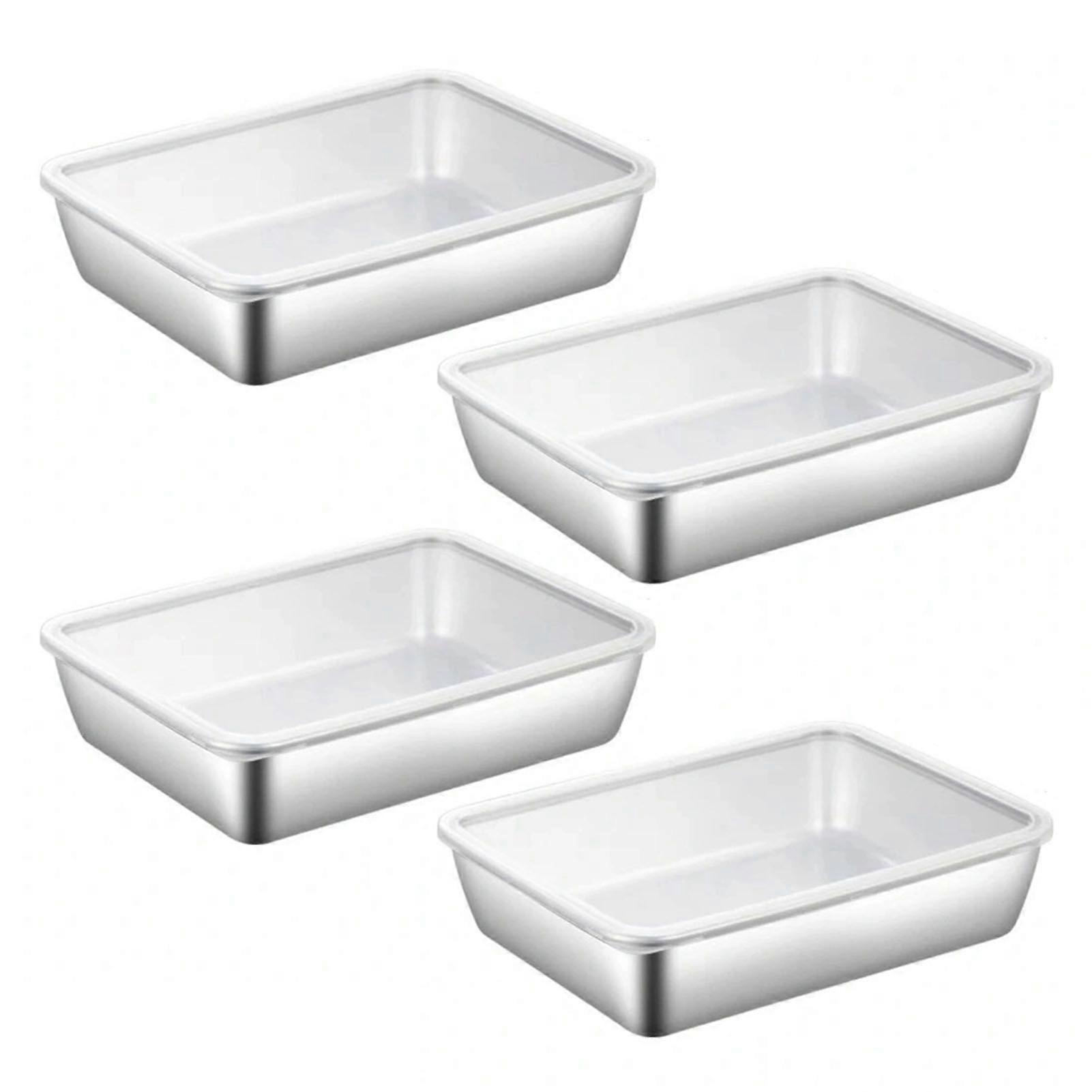 Rectangle Meal Prep Containers with Lids for Fridge and Kitchen