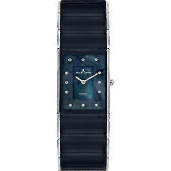 Jacques Lemans Céramique Bleue 1-1940H Montre Femme
