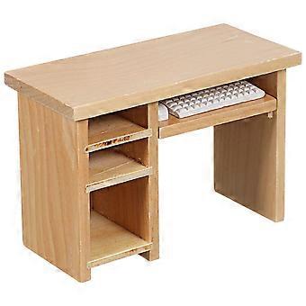 Modello in miniatura di scrivania per computer, ideale per progetti fai-da-te, con set in legno.