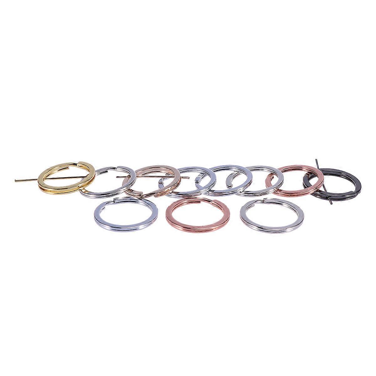 Assorted Color Split Key Ring Bulk Metal Circle for Key Use 30Pcs