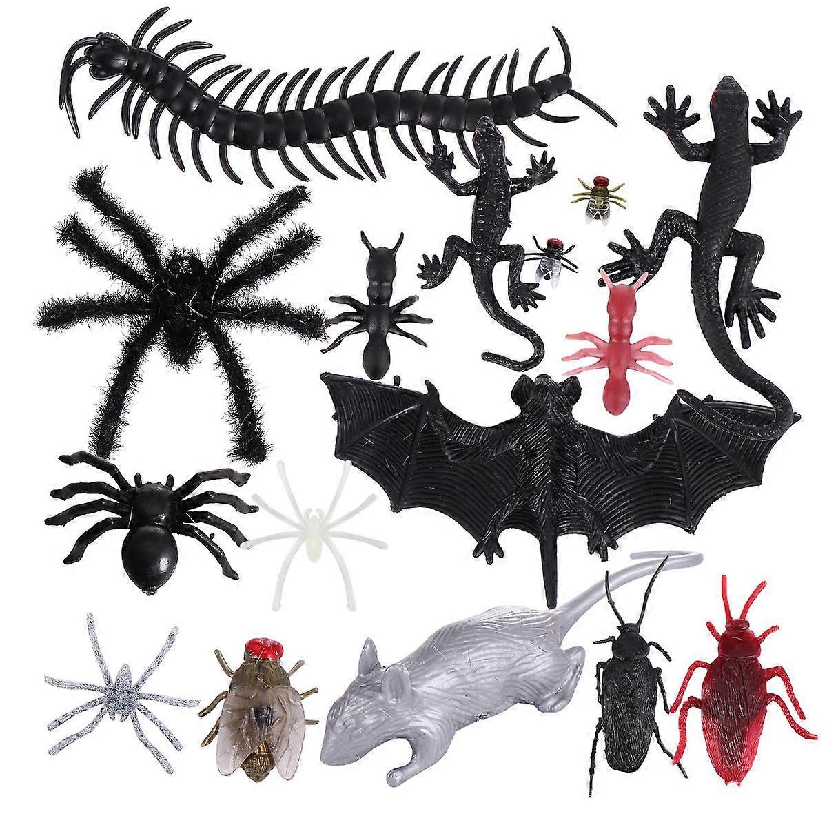 Halloween Plastic Bugs Simulation Plastic Bugs with 450Pcs for Playing