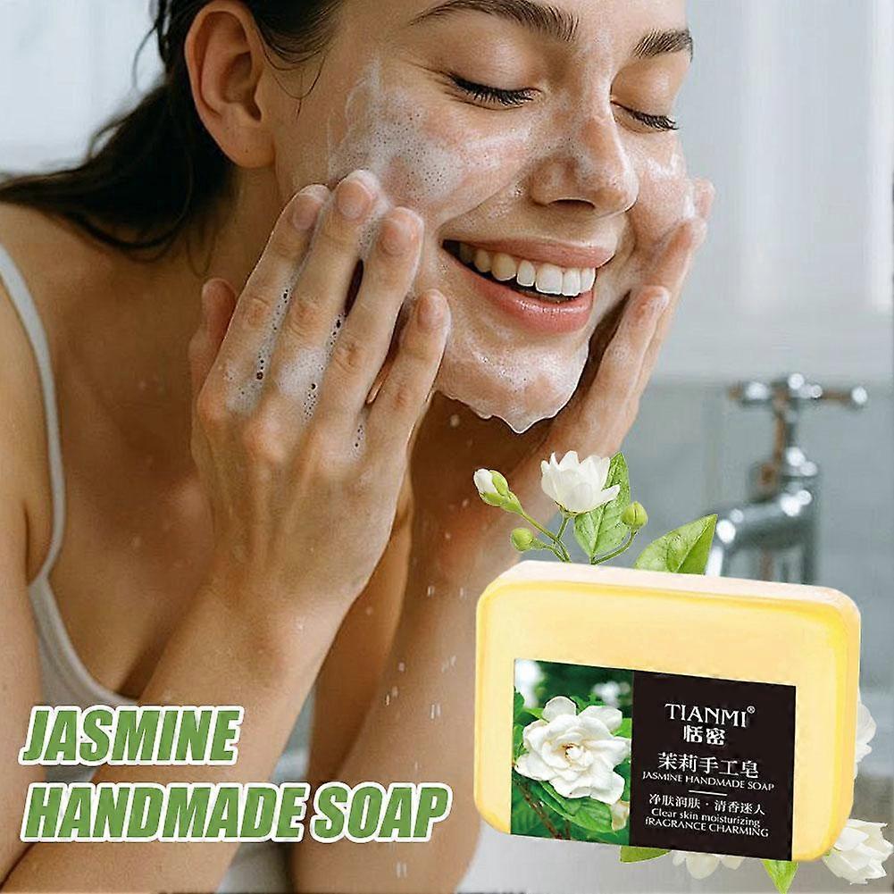 Jasmine Handmade Soap 70g - Yellow, For Deep Cleansing
