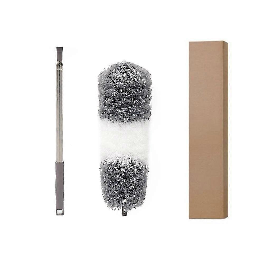 Telescopic Cobweb Duster with Washable Microfiber Head - 250cm Extendable & Foldable for Easy Cleaning