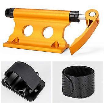 DWW-Bike Gaffelfäste (Gul), Aluminiumlegering Cykelgaffelfäste med snabbkopplingsstam, Cykelframgaffel Fast Clip Bagagehylla för lastbil