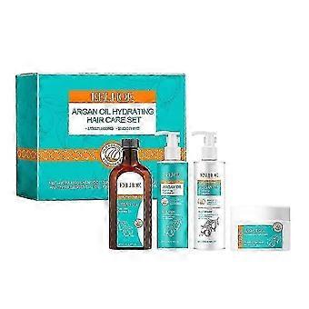 Set per la cura dei capelli con olio di argan marocchino, idratante, ripara i capelli danneggiati, riduce le doppie punte, rinforza i capelli, leviga il cuoio capelluto, set per la cura dei capelli riempitivo,l