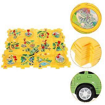 Educational Puzzle Track Set Dinosaur Car Puzzle Track for Kids 1Set