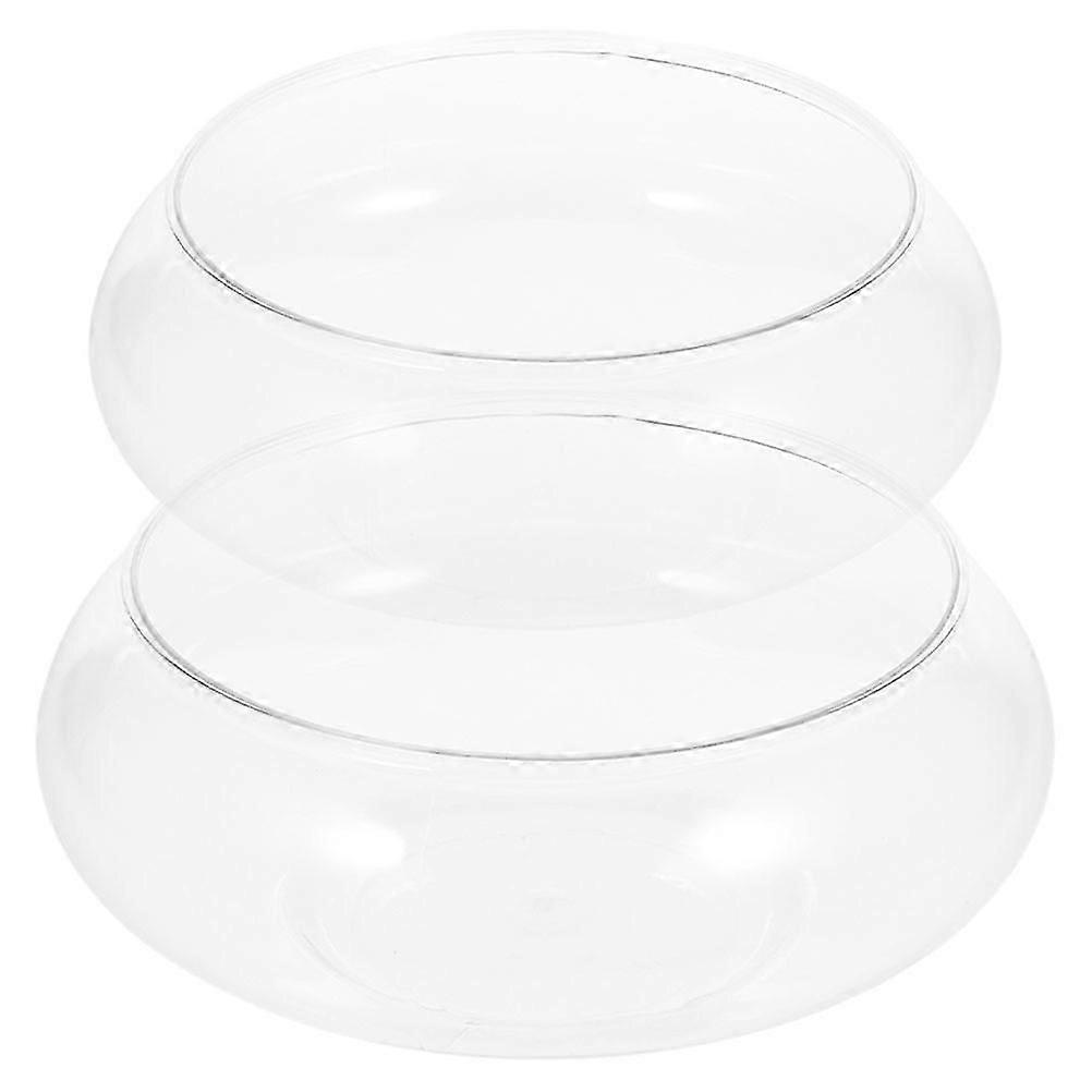 Transparent Small Desktop Fish Tanks, 2Pcs for Storage