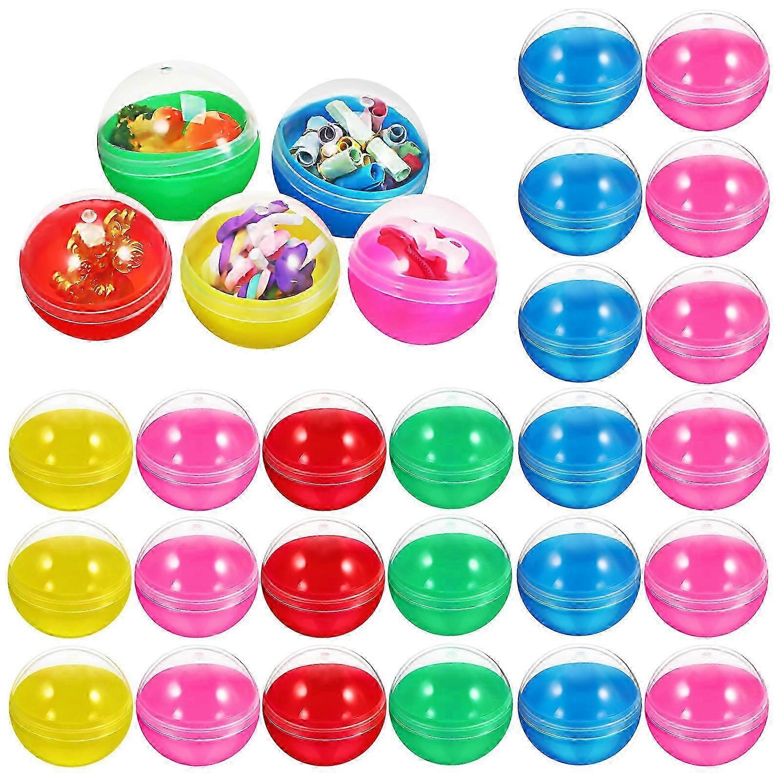 100pcs Empty Vending Machines Box Round Openable Box Plastic Vending Machines Refill Boxes