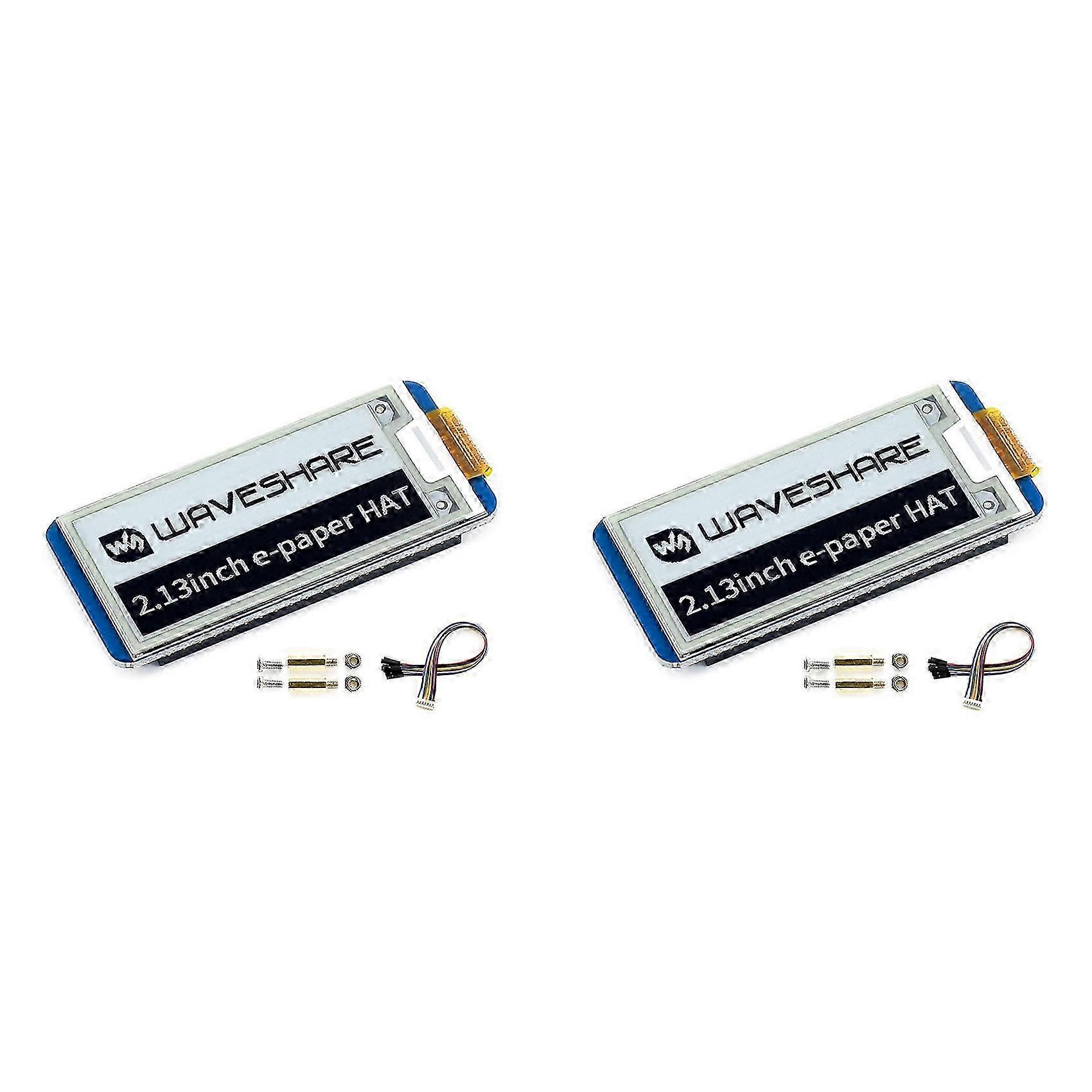 2X Waveshare 2.13Inch E-Ink Display HAT, White Two-Color 250X122 Pixel E-Paper Screen LCD compatible withRaspberry Pi 4B/3B+/3B/2B/Zero