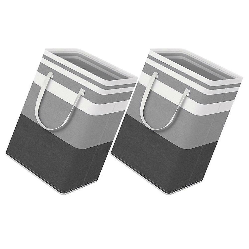 2pcs Large Laundry Hamper Dirty Clothes Bed Sheets Storage Bin Foldable Laundry Container With Handle