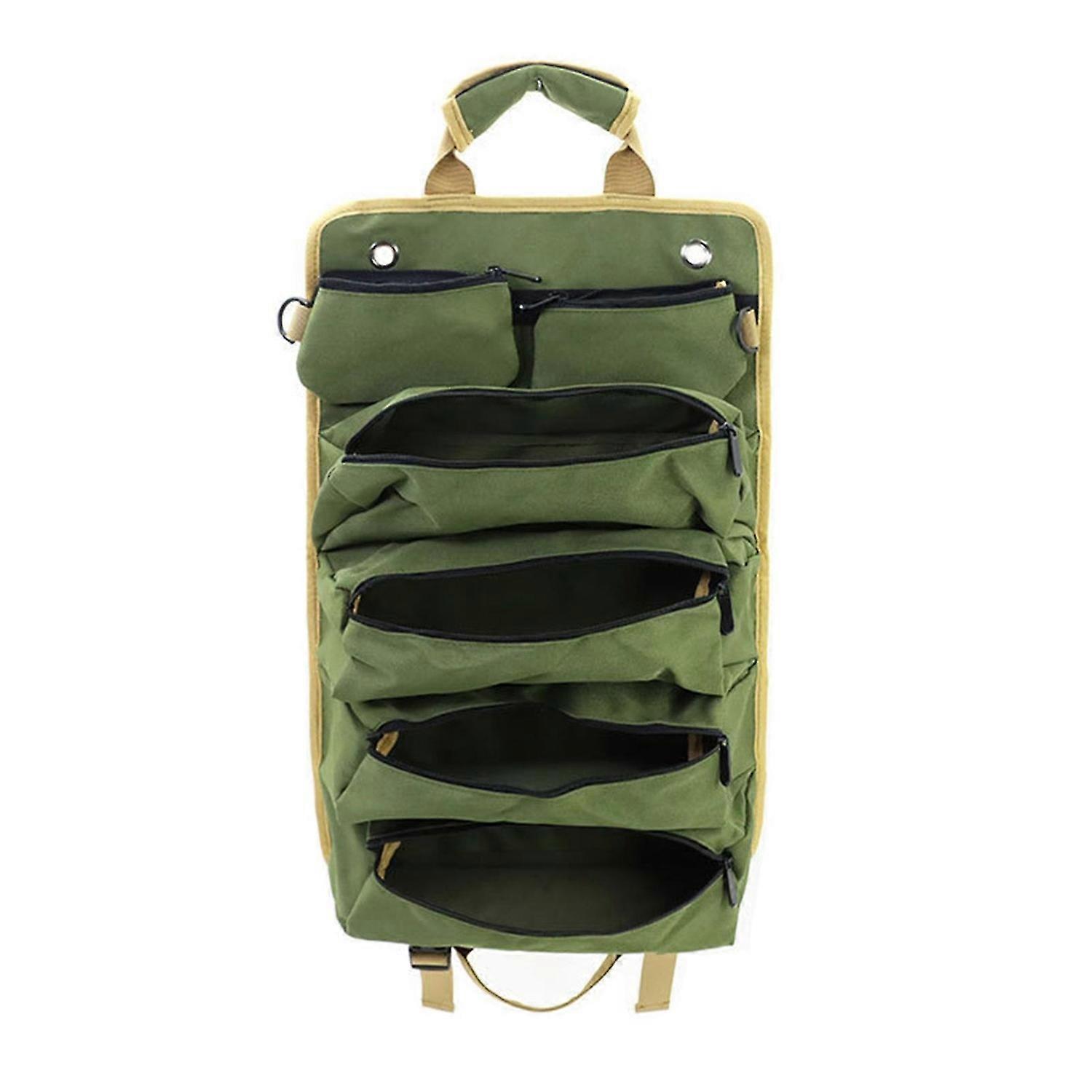 Rollable Hardware Tool Bag with Strap Durable Large Capacity Pack for Electrician