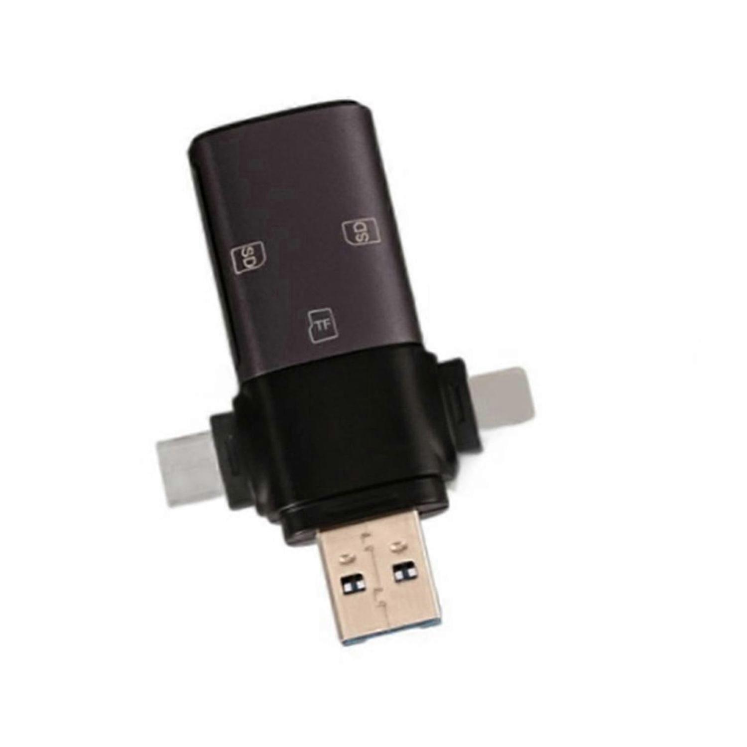 USB-C+USB3.0+for Port SD Card Reader OTG Adapter Memory Card Reader for Android for PC for SDXC,SDHC