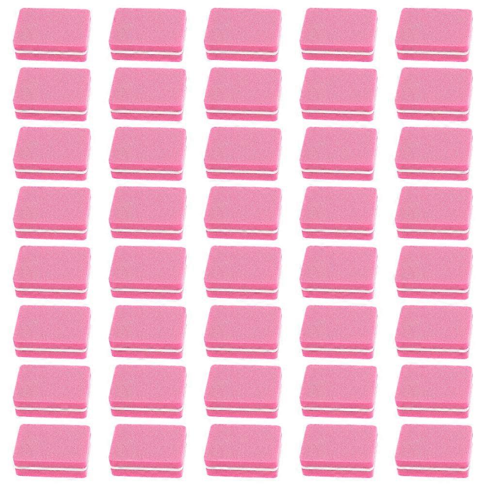 100Pcs Pink Mini Sponge Nail Files Eva Buffer Blocks for Manicure Usage