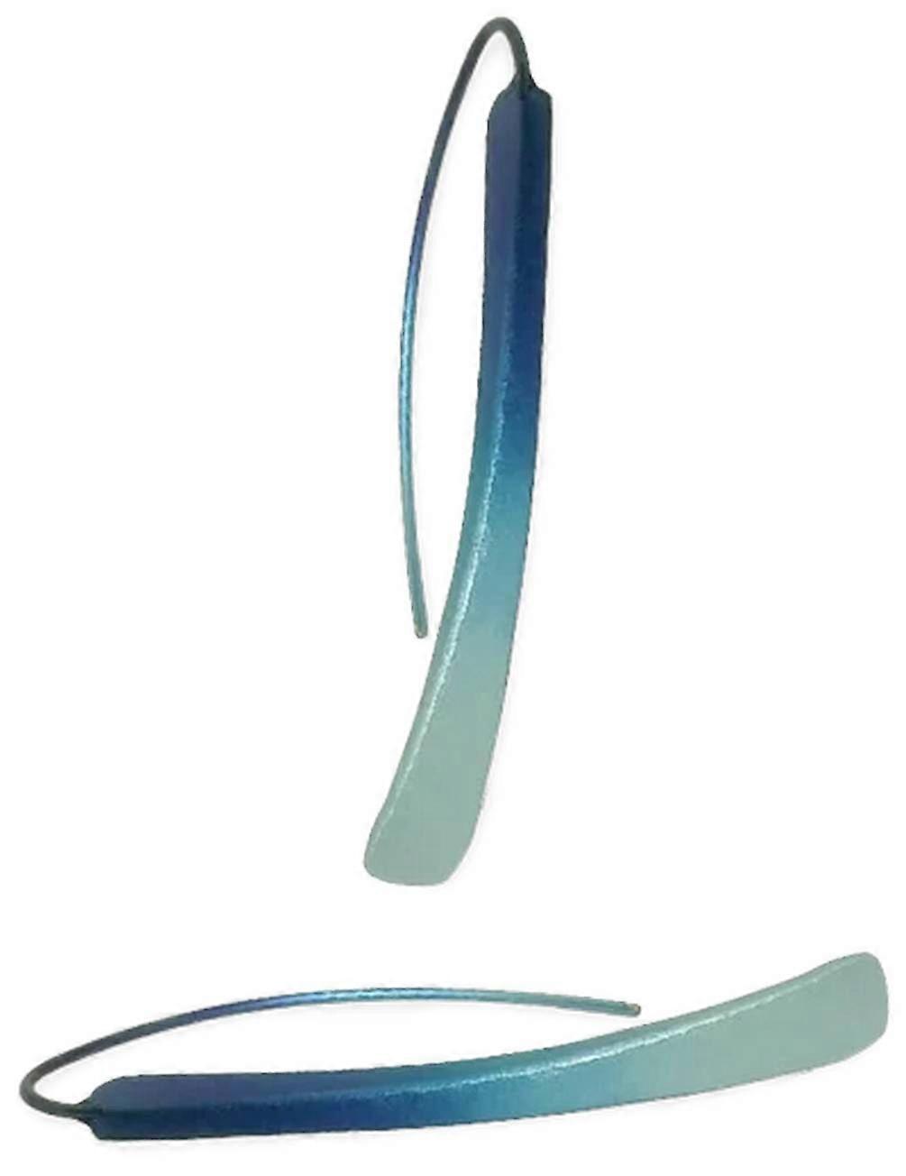 Ti2 Titanium Forged Drop Earrings - Blue