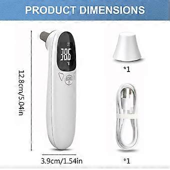 Pet ear thermometer, accurate measurement range 32-42.9, USB rechargeable digital ear thermometer, 5x1.5 cm, suitable for pets such as dogs, cats, pig