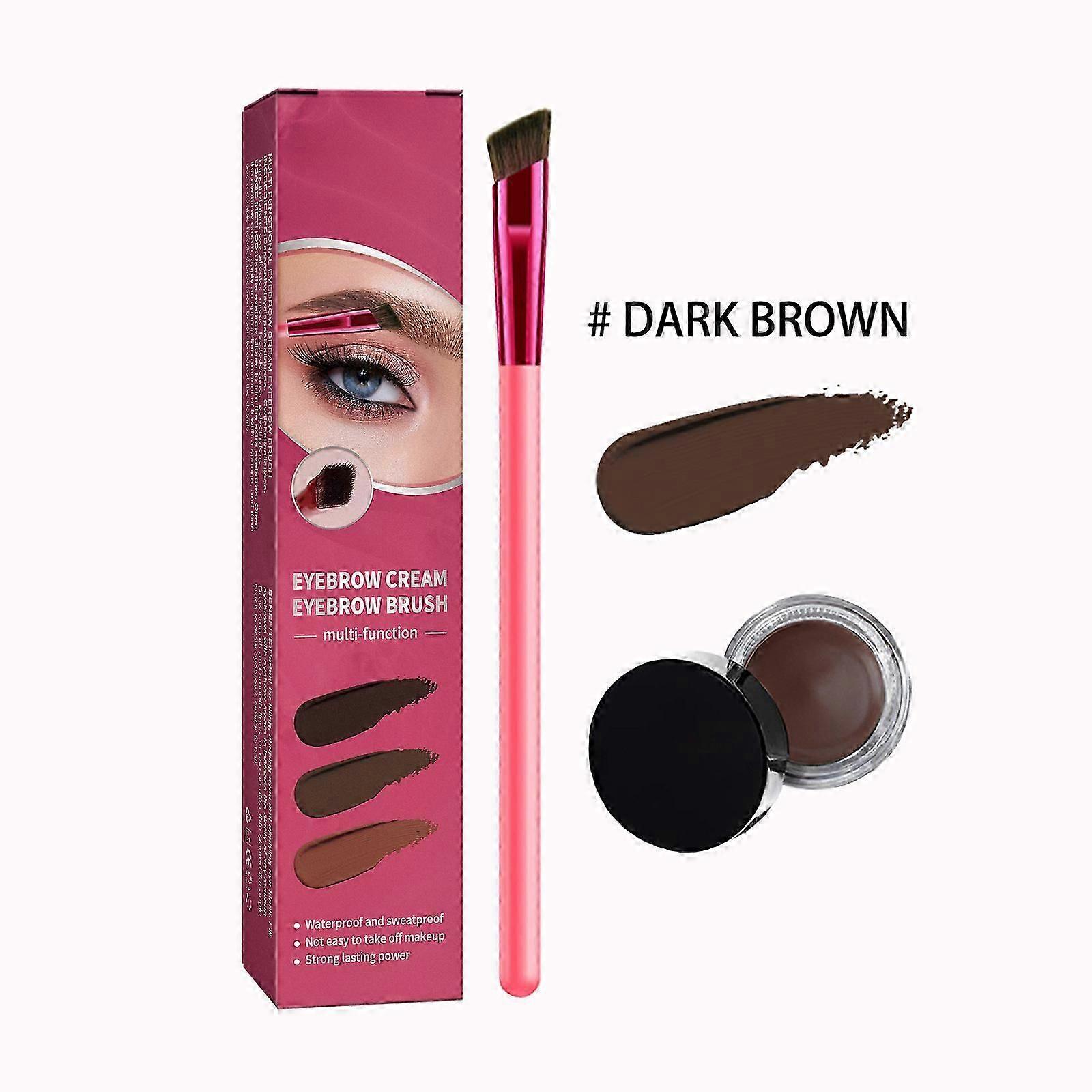 Multi Function Eyebrow Brush & Eyebrow Powder, Multi-function Square Eyebrow Brush, Multifunction Angled Eyebrow Brush