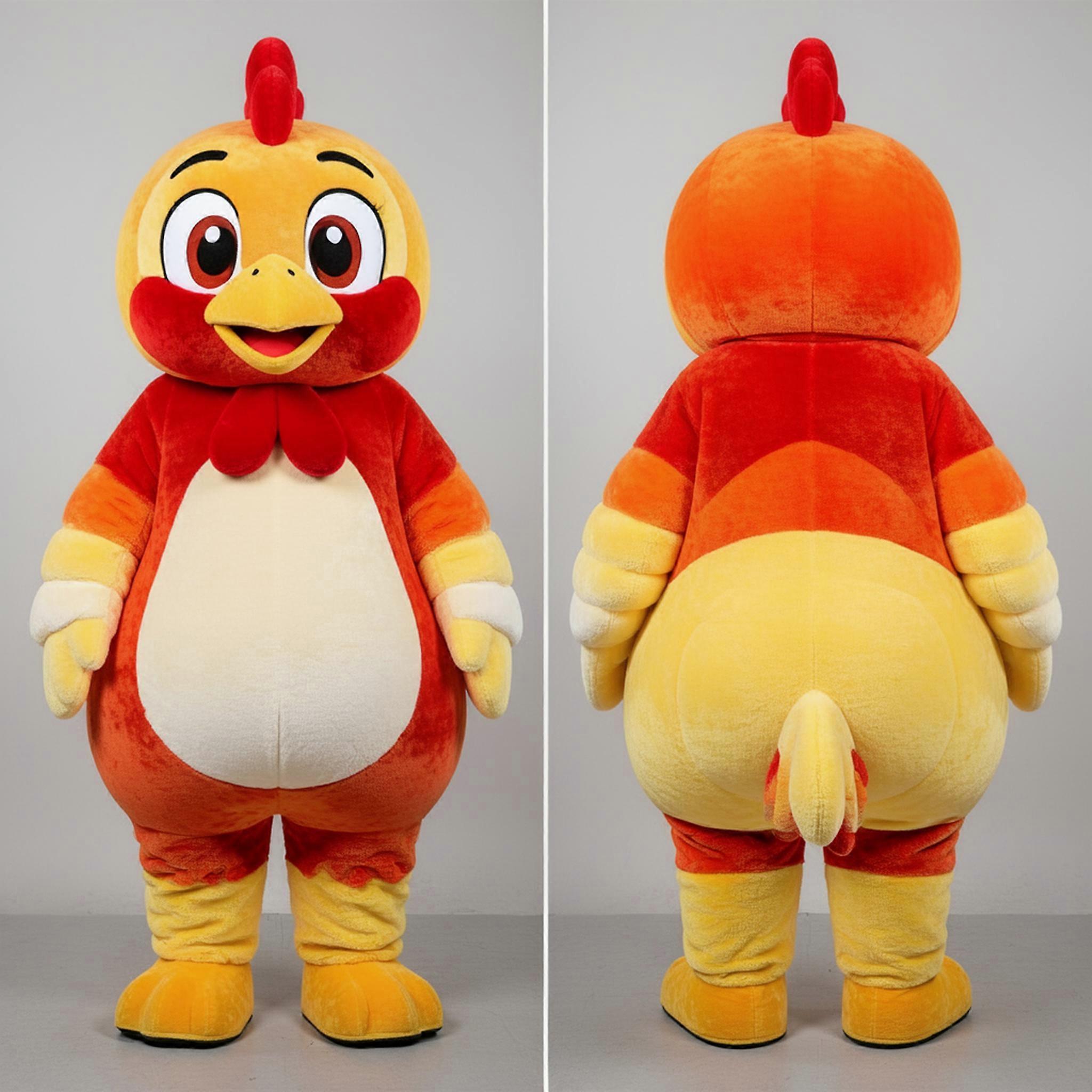 MASTICOT Velvety Yellow Fluffy Hens Mascot
