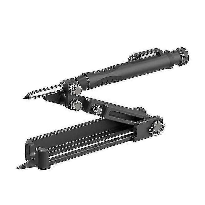 Multifunctional Scribing Tool Construction Scribe Marking Tool Measuring Tool (black) (1pcs)