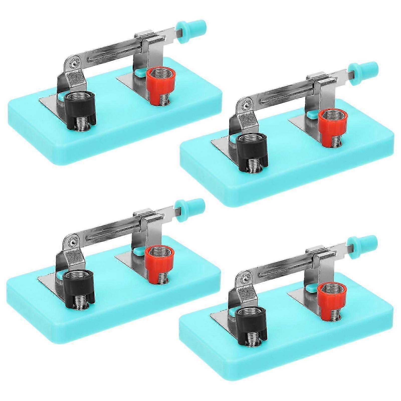 4pcs Single Throw Switch Single Pole Switch Electrical Experiment Teaching Aids