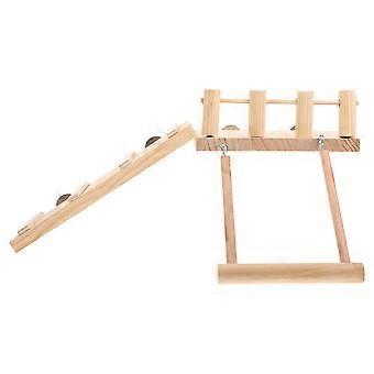 Dekorativer Käfig, Chinchillazaun, Hamsterschaukel aus Holz, 1 Set für Haustiere