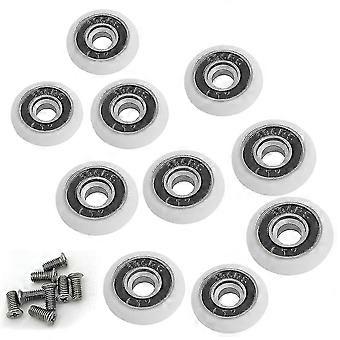 Conjunto de 8 rodas de reposição para porta de chuveiro de 19 mm de diâmetro