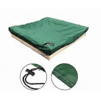Waterproof Dust-Proof Sandbox Cover with Drawstring, Square 200x200 Green