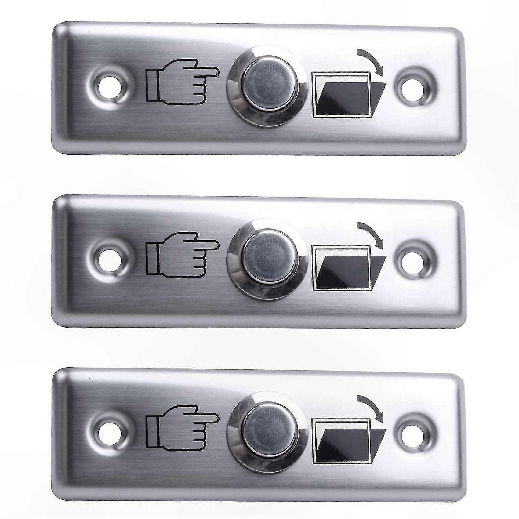 Door Exit Release Push Button Access Control Switch 3X Steel Replacement Part M1L3