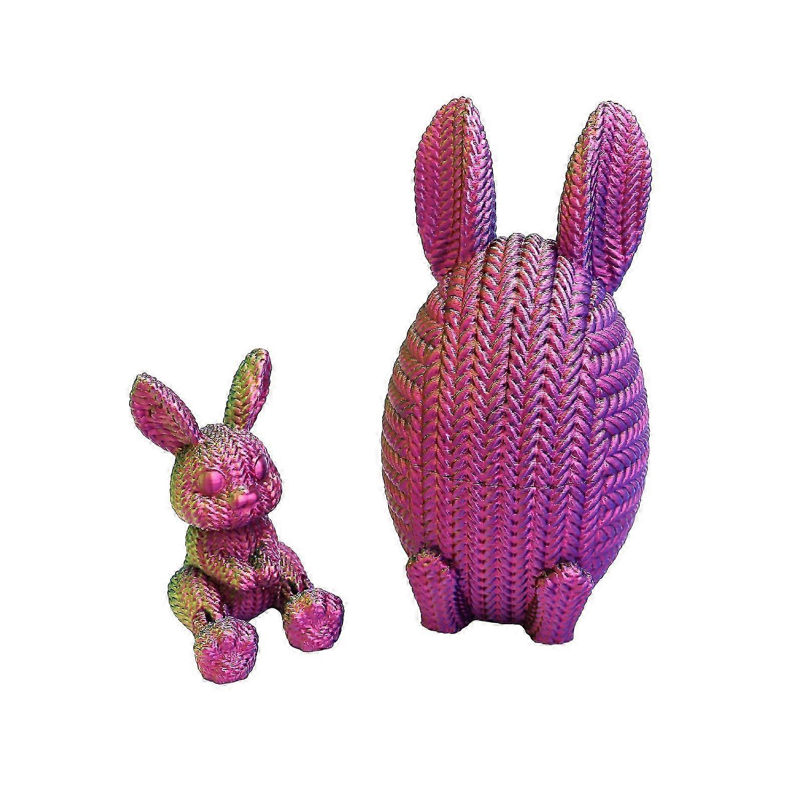 Cheerful 3D Printed Bunny Egg Set
