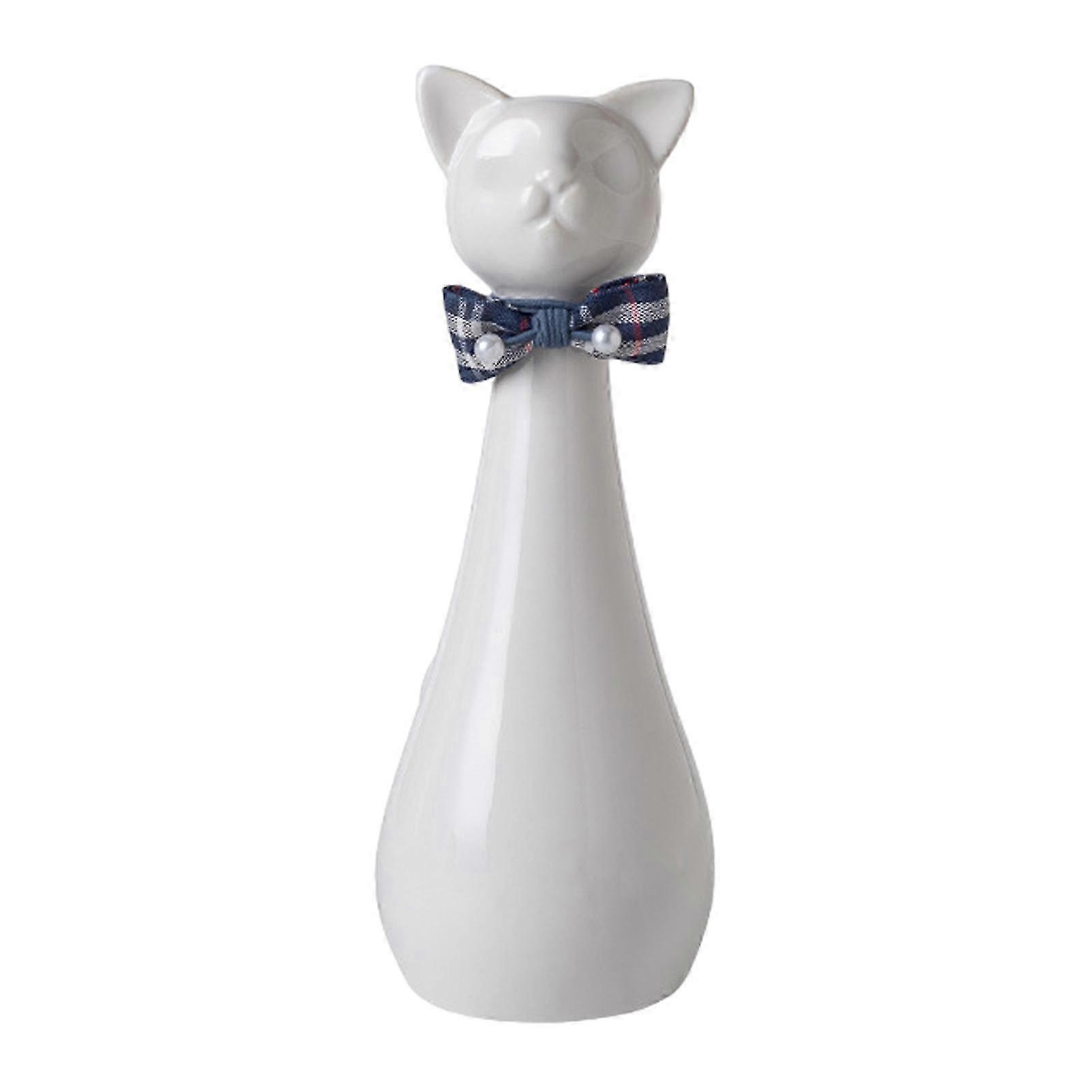 Cat Shaped Ceramic Urn Sealed Design