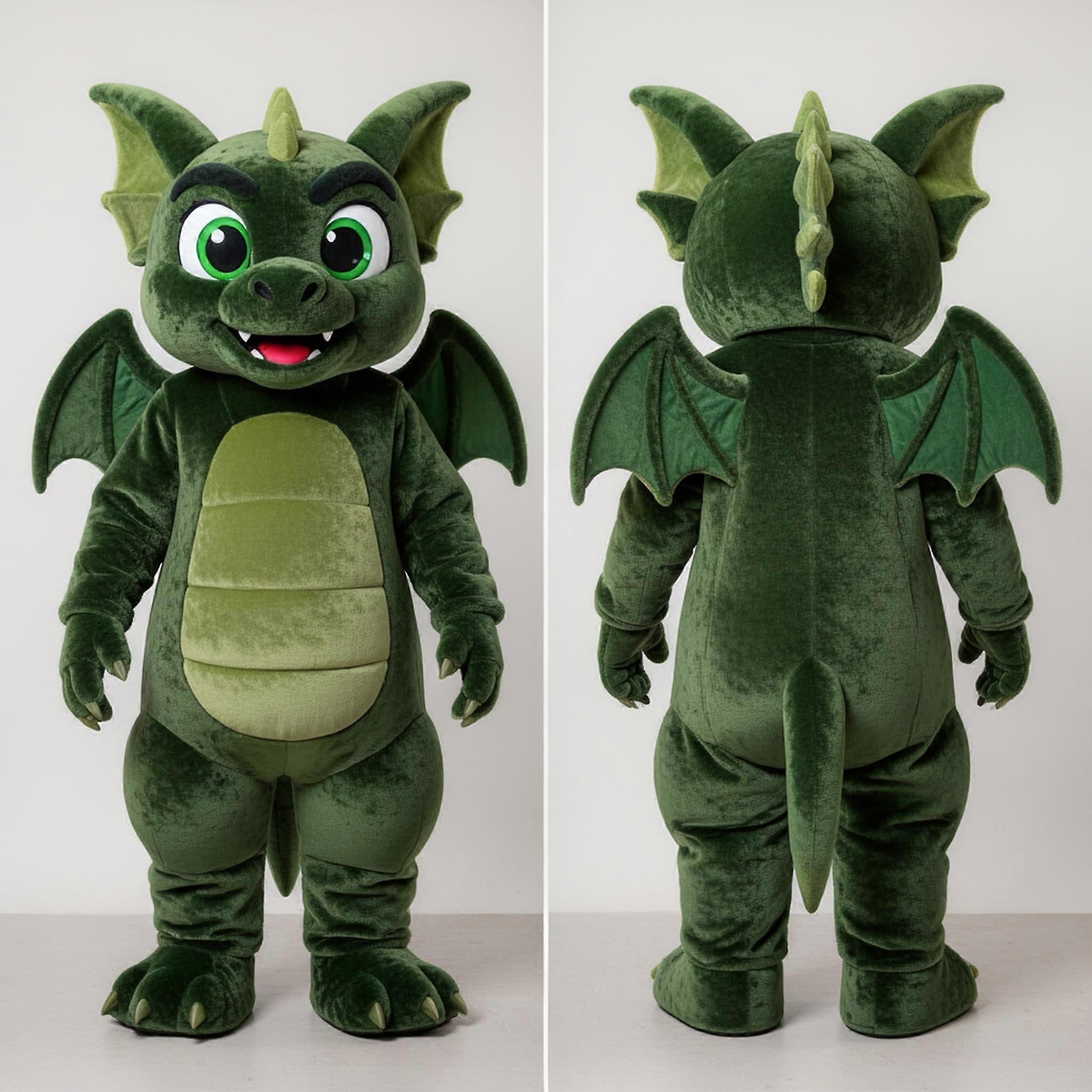 MASTICOT Forest Green Broad Shouldered Gargoyle Mascot