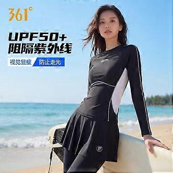 Womens Long Sleeve Full Coverage Rash Guard Set With Pants Surfing Snorkeling Beach Vacation