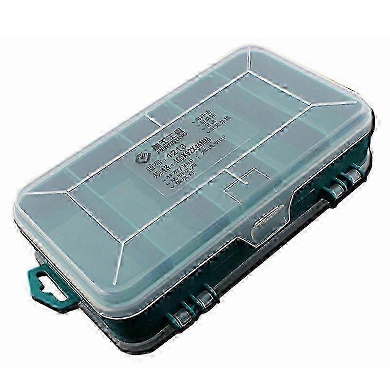 PENGGONG 13 Grids Tool Box Double-Side ToolBox Organizer Storage Box Multifunction Tool Case compatible with Small Components