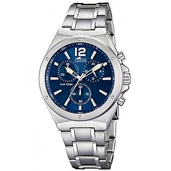 Lotus chrono Quartz Analog Man Watch with 10118/3 Stainless Steel Bracelet