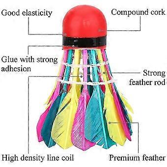 11-Piece Colorful Feather Badminton Shuttlecocks for High-Speed Training, Gym & Exercise yfsy