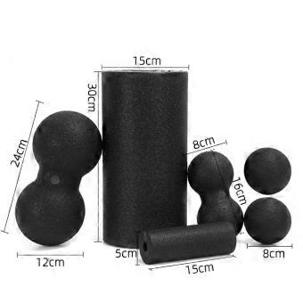 6Pcs EPP Foam Roller Set High Density Textured Surface Lightweight Muscle Recovery Massage Tools for Yoga Pilates Running