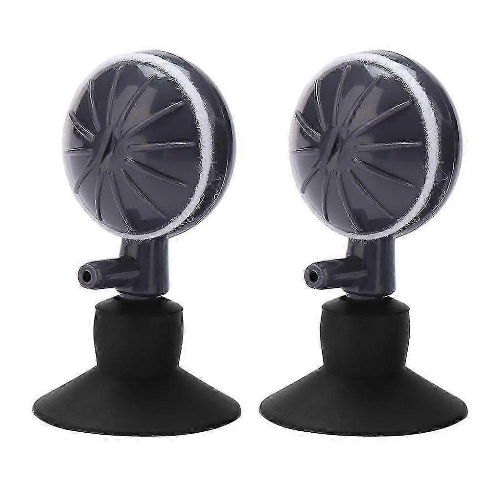 2 PCS Rotating Air Stone Disc with Suction Cups, Adjustable Bubble Diffuser for Oxygen-bj