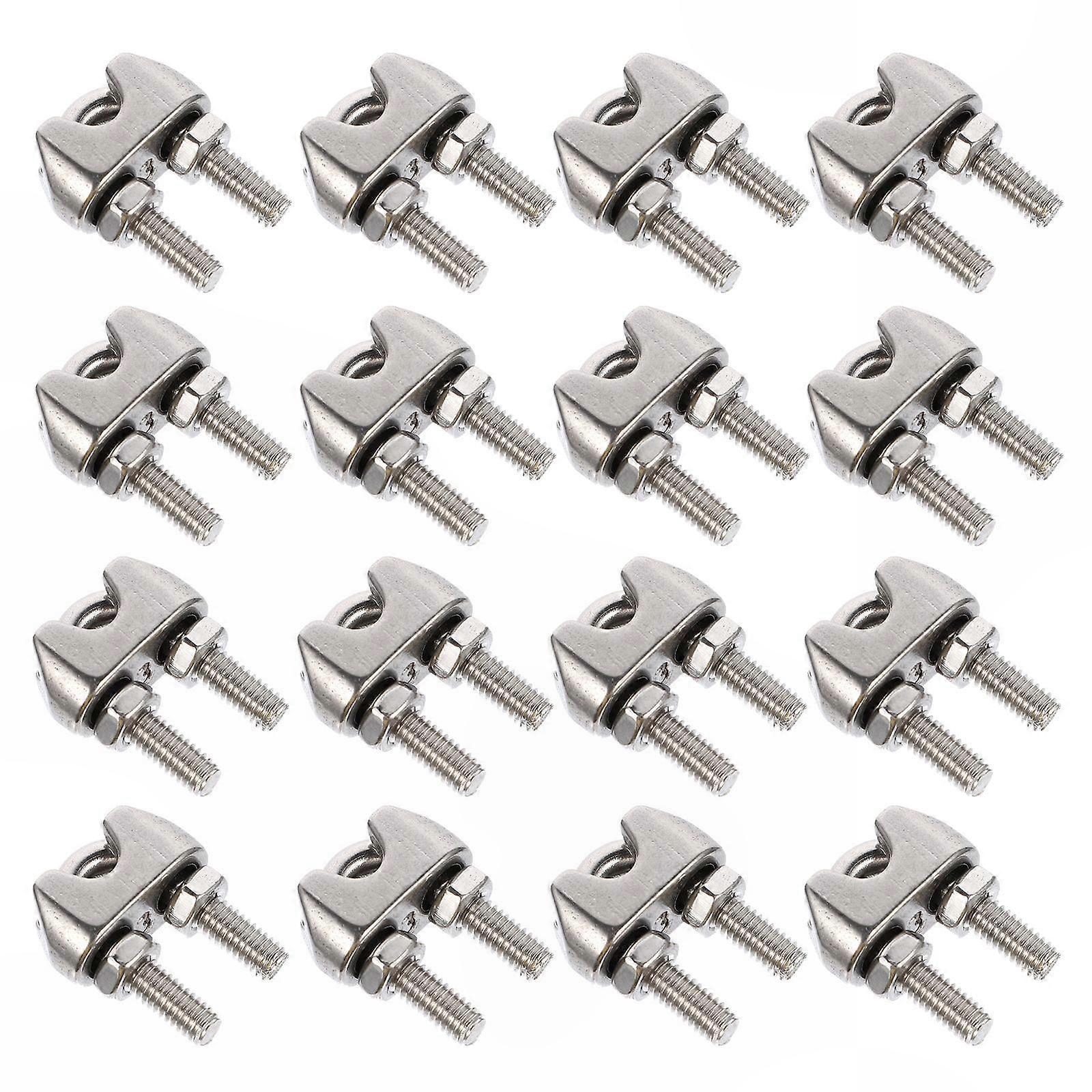 U Type Wire Rope Clips 16-Piece Set for Cable Fastening