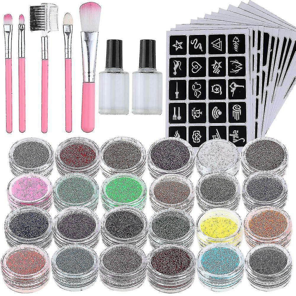 Glitter Tattoo Set - 24glitter Tubes