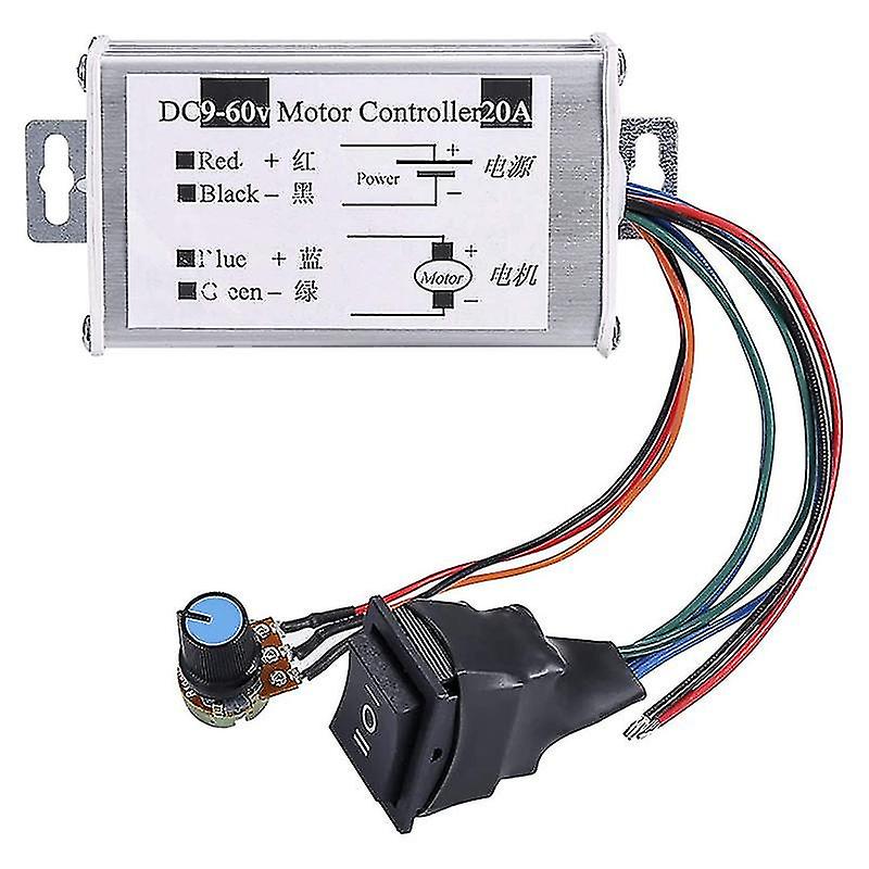 Pwm Dc Motor Speed Controller Dc 9v 12v 24v 48v 60v 20a régulateur de vitesse de moteur réversible